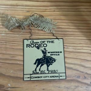 Metal rodeo sign 5x5